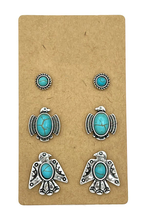 Mix Thunderbird Post Earring Set