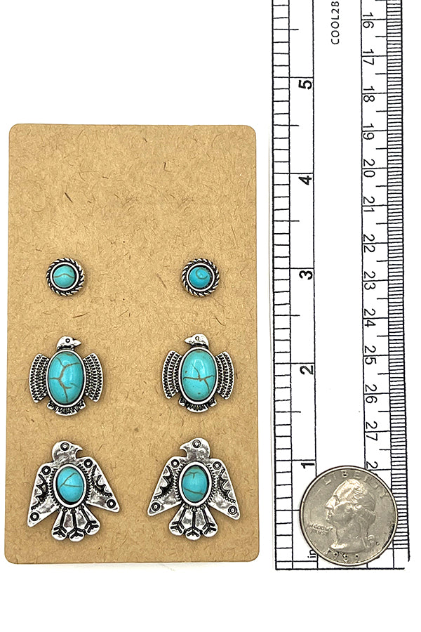 Mix Thunderbird Post Earring Set