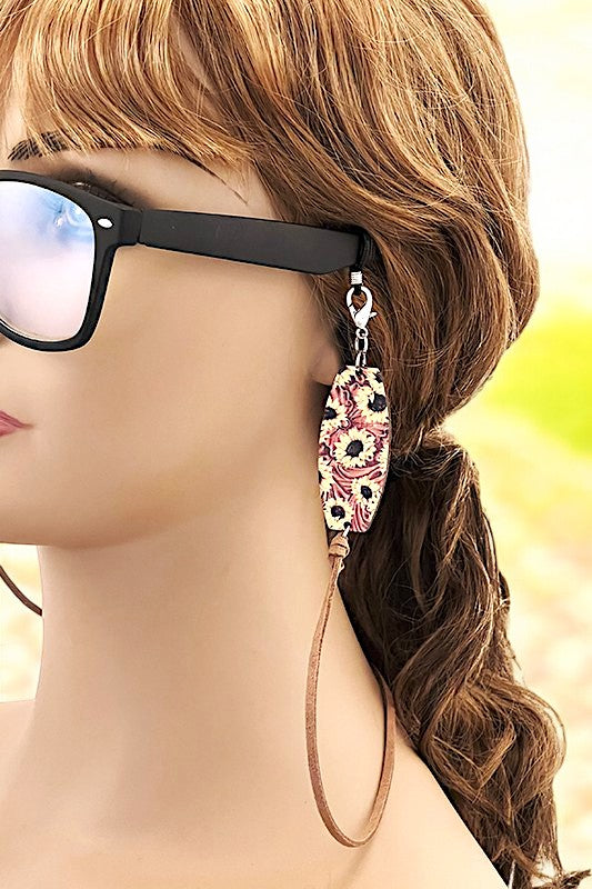 Mix Print Wood Cord Sunglass Accessory