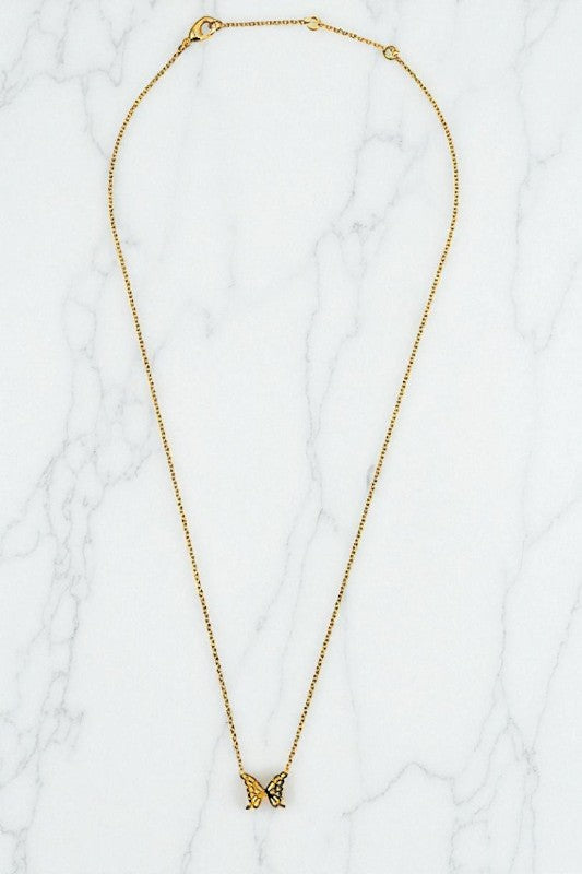 BUTTERFLY PENDANT NECKLACE