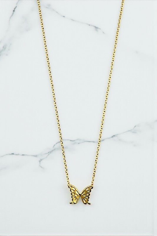 BUTTERFLY PENDANT NECKLACE