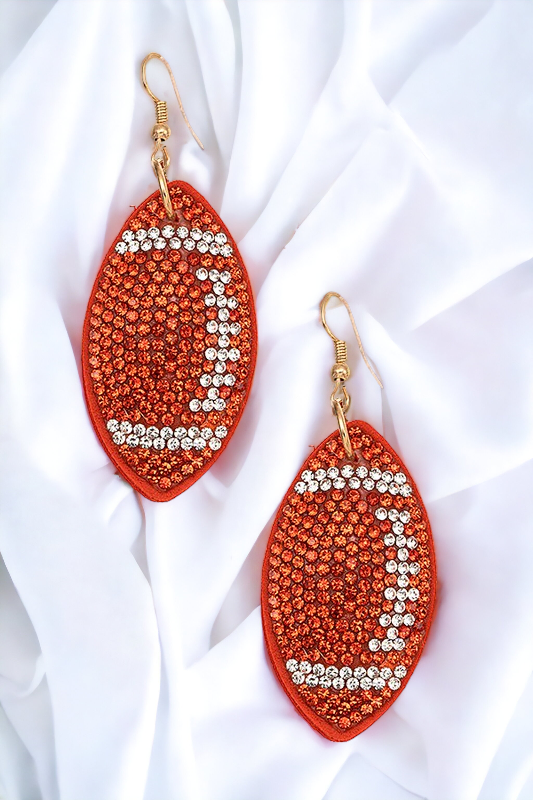 Football Rhinestone Dangle Earring