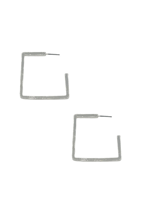 Semi Square Hoop Earring