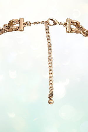 ELONGATED CHAIN LOCK PENDANT NECKLACE SET