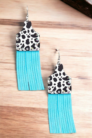 Fringe Mix Print Drop Earring