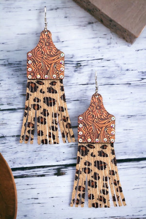 Fringe Mix Print Drop Earring