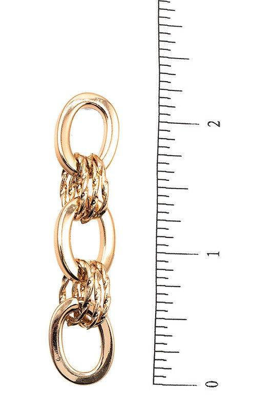 Oval Link Dangle Earring