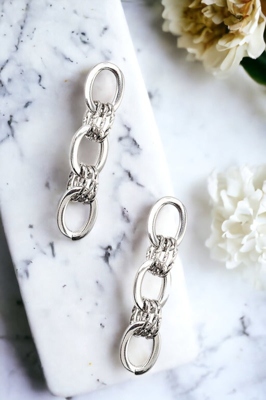 Oval Link Dangle Earring