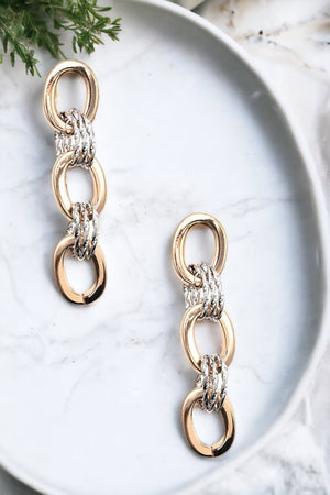 Oval Link Dangle Earring