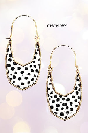 ANIMAL PRINT DROP EARRING