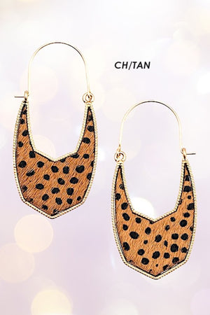 ANIMAL PRINT DROP EARRING