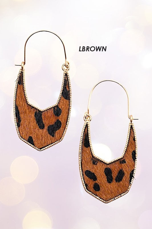 ANIMAL PRINT DROP EARRING