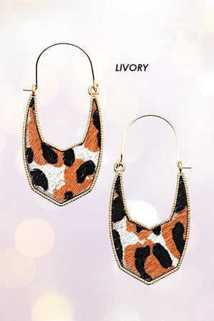 ANIMAL PRINT DROP EARRING