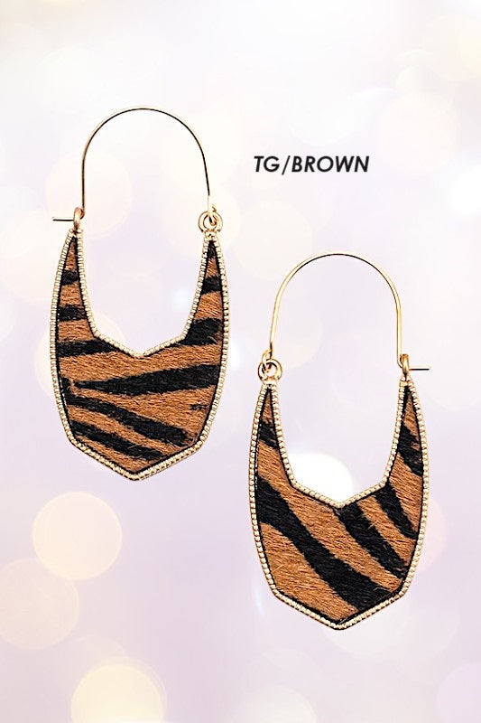 ANIMAL PRINT DROP EARRING