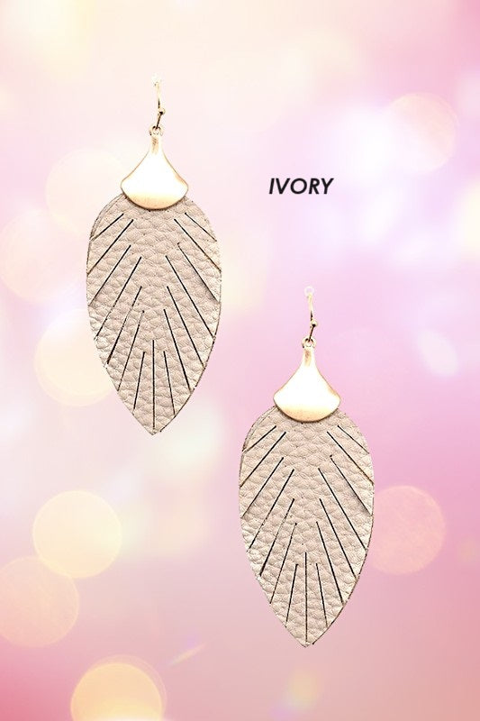 FRINGE LEAF DANGLE EARRING