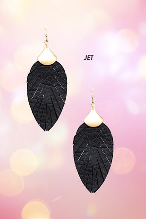 FRINGE LEAF DANGLE EARRING