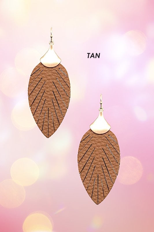 FRINGE LEAF DANGLE EARRING