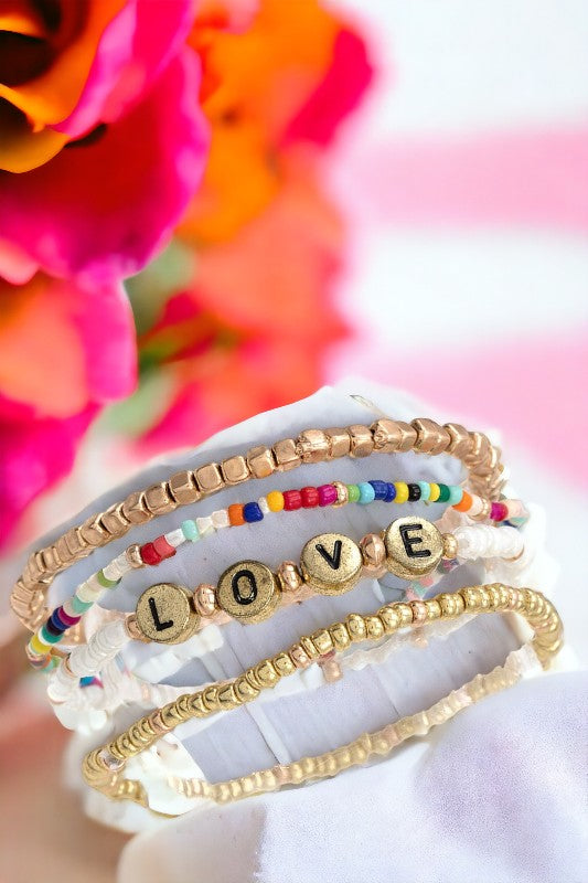 Love Bead Bracelet Set