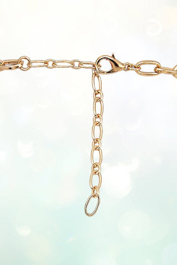 RAINBOW STAR CHARM DANGLE  CHAIN NECKLACE