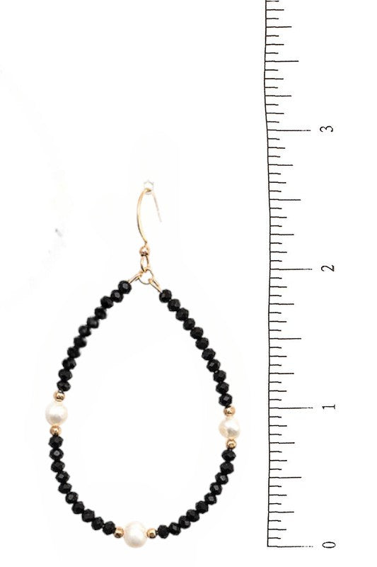 Teardrop Bead Dangle Earring