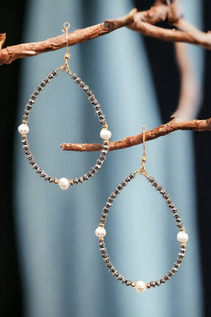 Teardrop Bead Dangle Earring