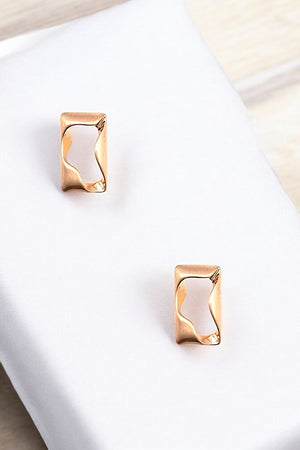 RECTANGULAR CUT OUT POST EARRING