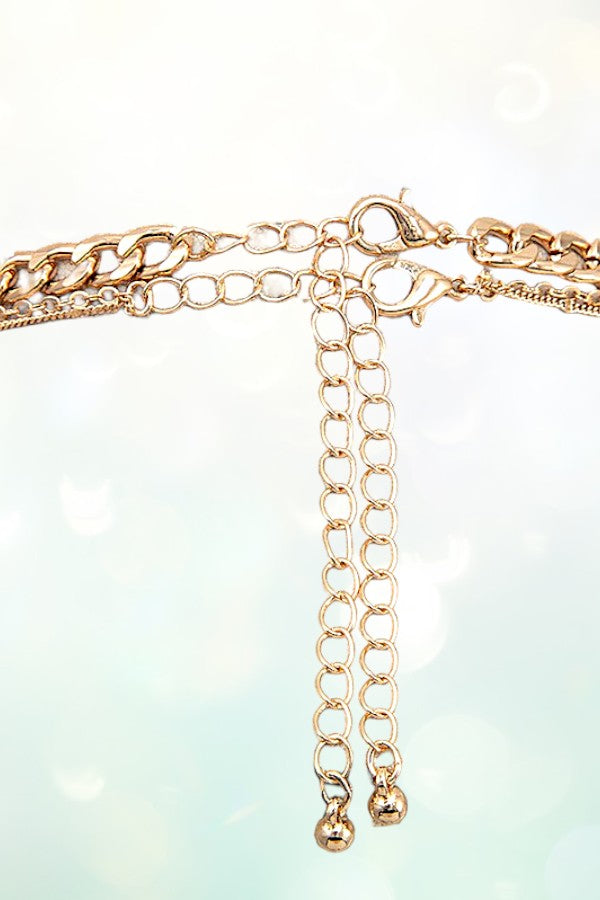 MIX KEY PENDANT LAYERED NECKLACE SET