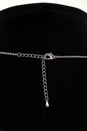 CZ STONE PAVE SNAKE PENDANT NECKLACE