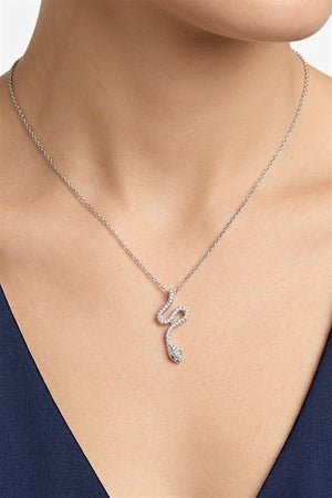 CZ STONE PAVE SNAKE PENDANT NECKLACE
