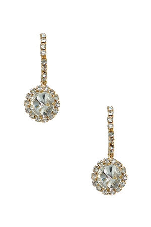 Rhinestone Crystal Gem Drop Earring