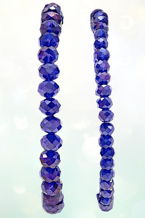 CUBIC BEAD DOG MOM FACETED GLASS BEAD BRACELETS