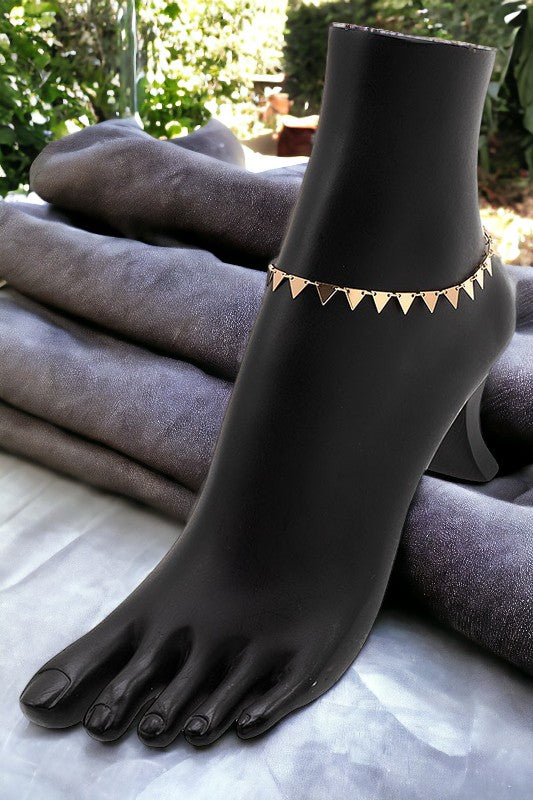 Triangle Link Metal Anklet