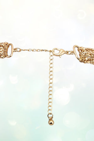MULTI CHAIN BEAD NECKLACE AND BALL BEAD STUD EARRING SET