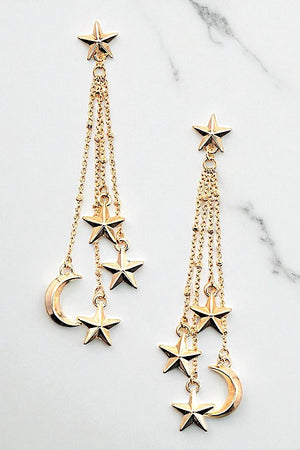 DANGLE MOON AND STAR EARRING