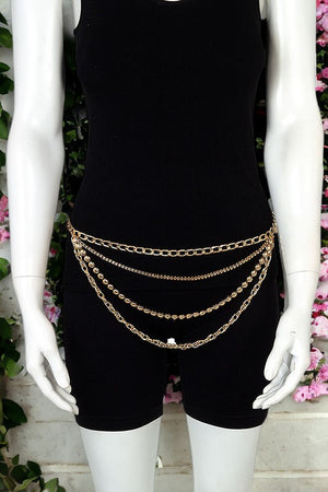 Multi Layered Fashion Chain Belt