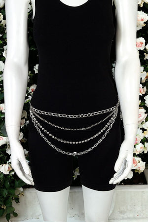 Multi Layered Fashion Chain Belt