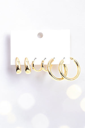 MIX TUBE HOOP EARRING SET