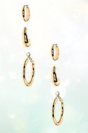 MIX TUBE HOOP EARRING SET