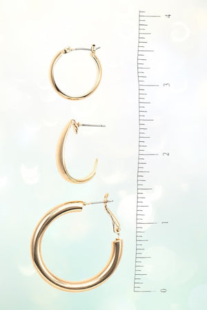MIX TUBE HOOP EARRING SET