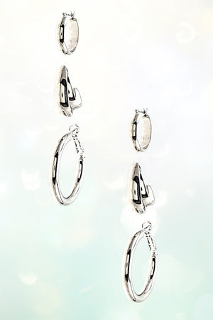 MIX TUBE HOOP EARRING SET
