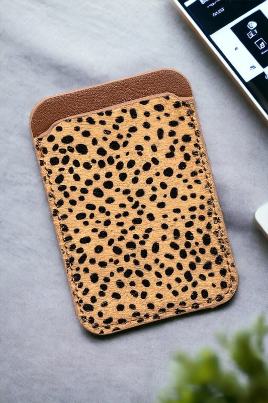 Animal Print Phone Card Wallet Accessory