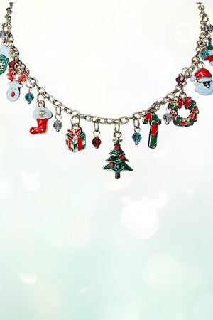 CHRISTMAS THEME MULTI CHARM NECKLACE