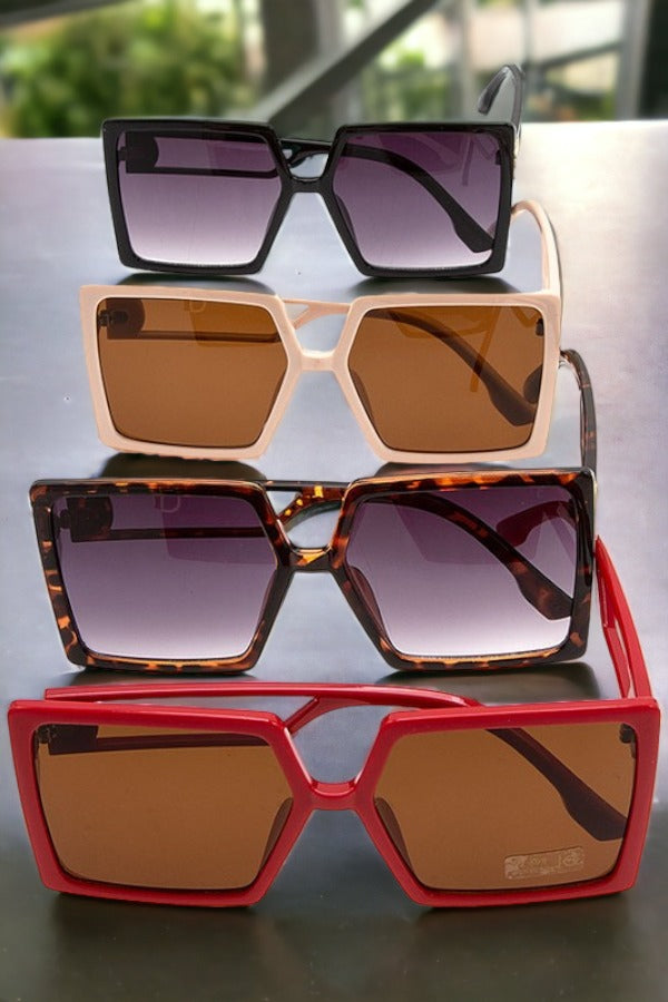 Square Framed Lens Fashion Sunglasses
