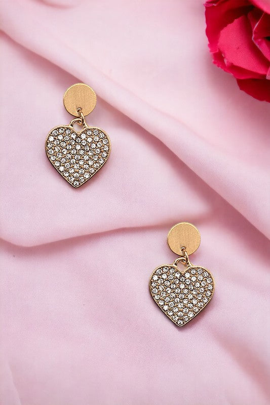 Link Heart Post Earring