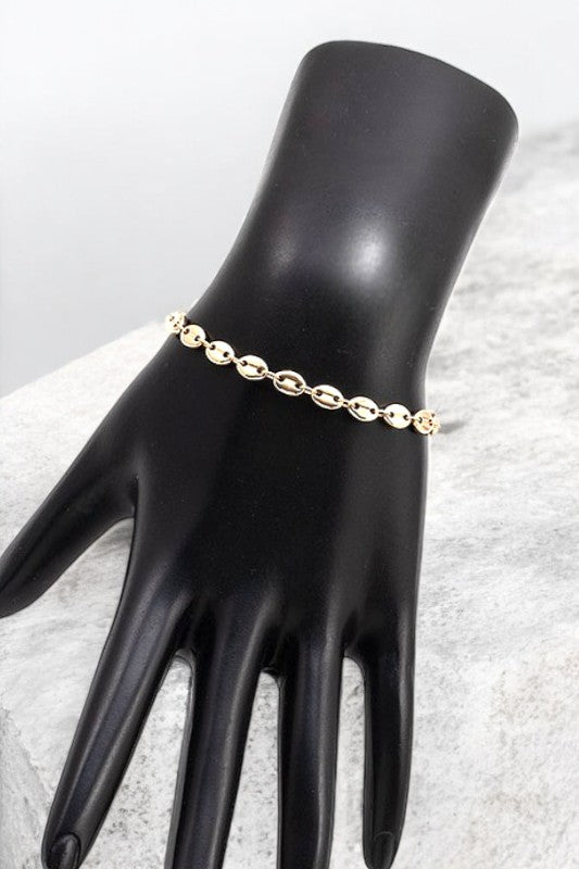 OVAL LINK CHAIN BRACELET