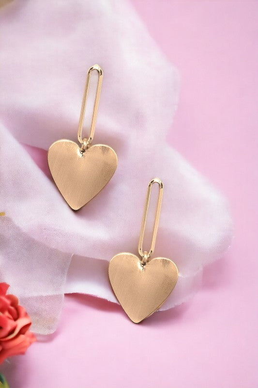 Drop Heart Earring