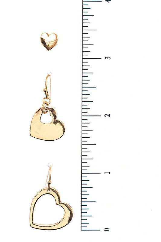 Multi Heart Earring Set