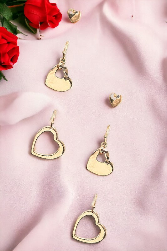 Multi Heart Earring Set