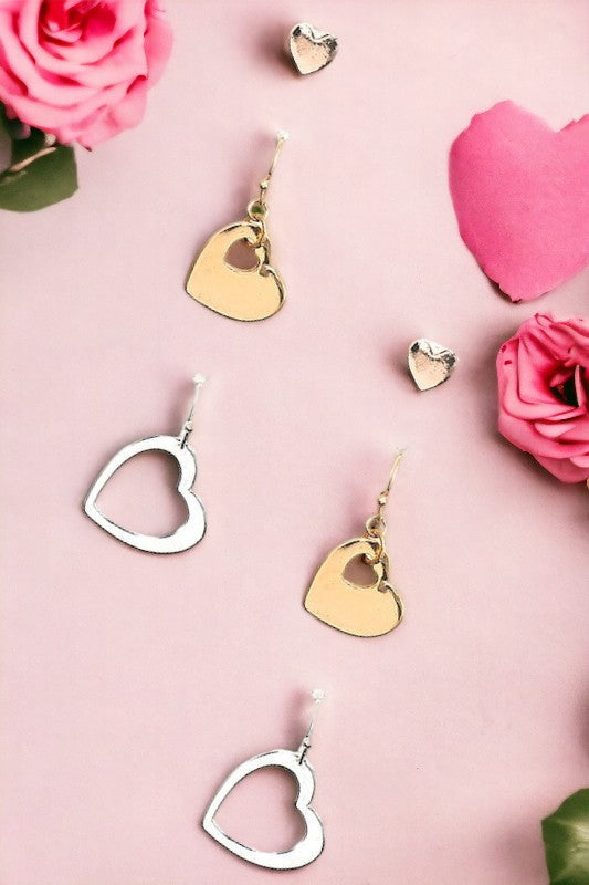 Multi Heart Earring Set