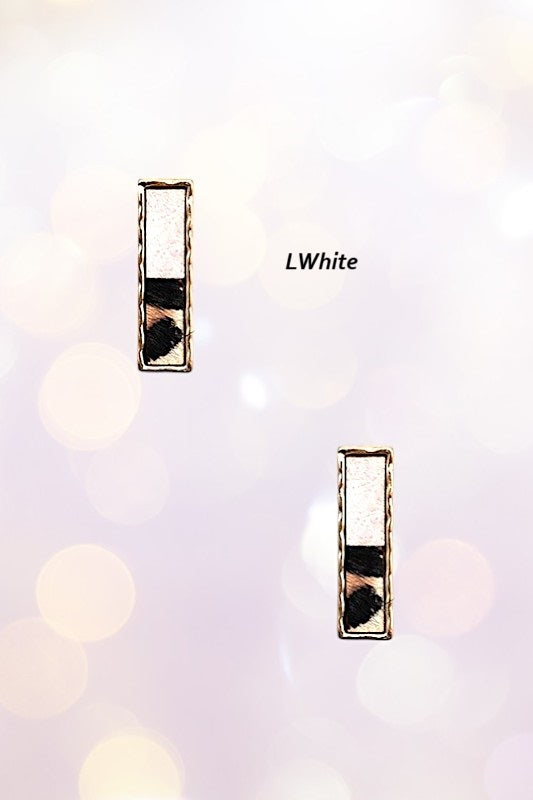 Mini Bar Animal Print Post Earring